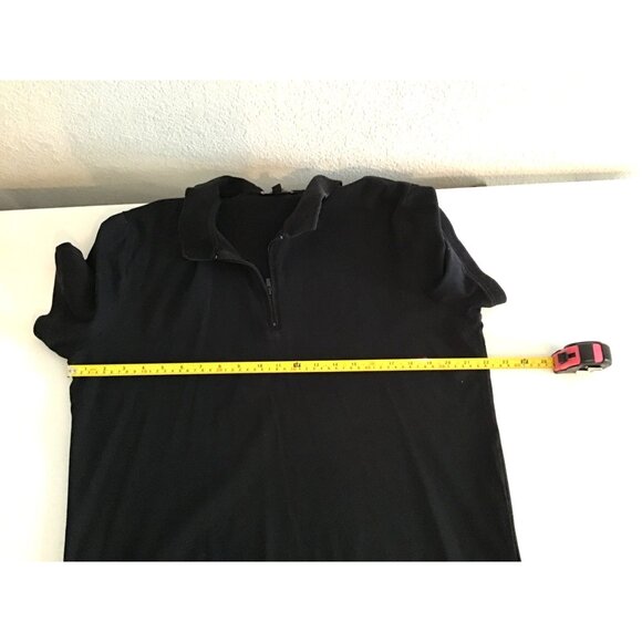 EXPRESS- MENS BLACK COTTON SHORT SLEEVE POLO SHIRT SIZE LARGE - Picture 5 of 7